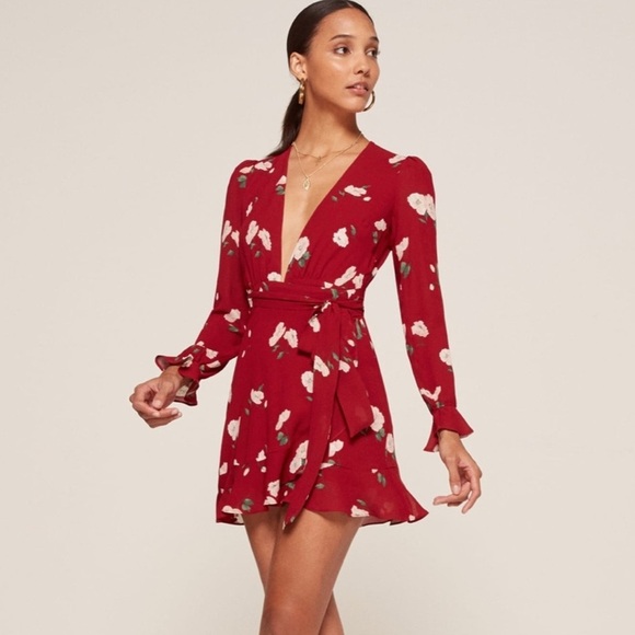 Reformation Whitby Floral Mini Dress B282 - Picture 1 of 5
